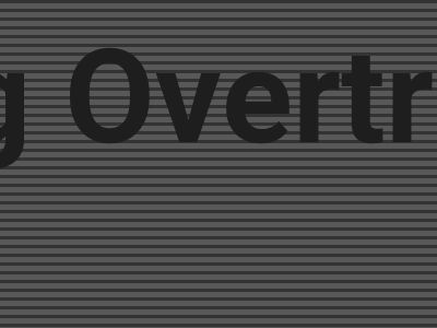 Avoiding Overtrading
