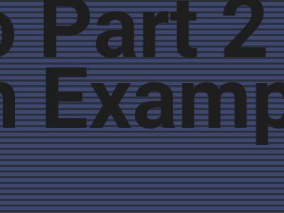 Intro Part 2 – Option Examples